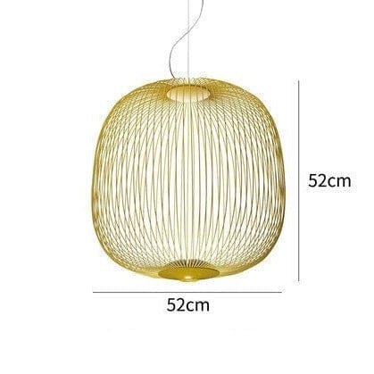 Suspension design ovale Evani en fil métallique coloré | Marco Lucetti C / Blanc