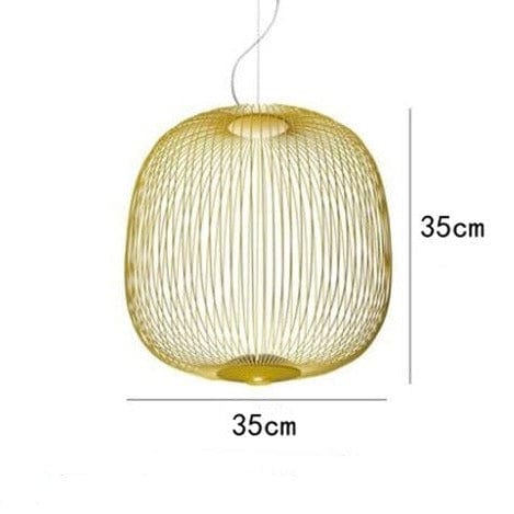 Suspension design ovale Evani en fil métallique coloré | Marco Lucetti D / Blanc