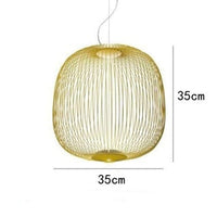 Suspension design ovale Evani en fil métallique coloré | Marco Lucetti D / Blanc