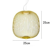 Suspension design ovale Evani en fil métallique coloré | Marco Lucetti E / Blanc