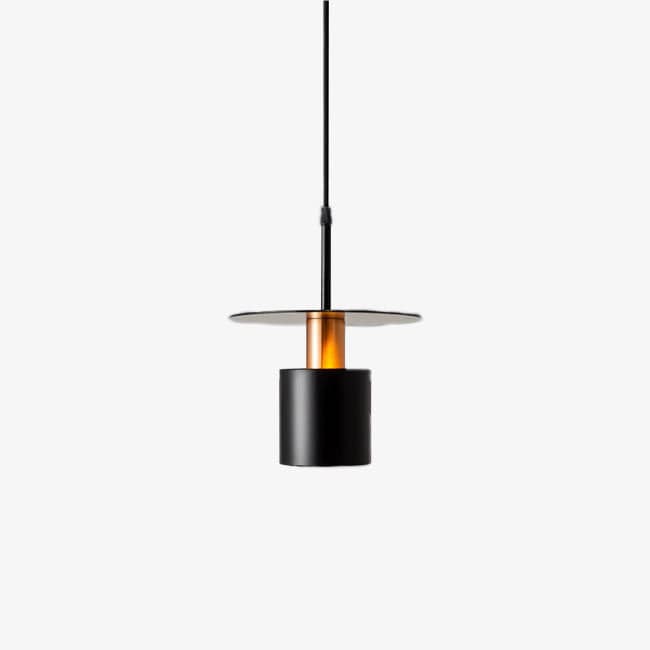 Suspension design Roscot avec abat-jour cylindrique | Marco Lucetti Noir