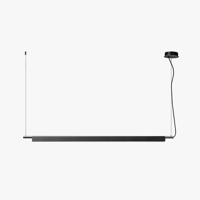 Suspension design scandinave linéaire avec compendium LED longue