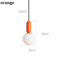 Suspension Design Tube Arrondis - Style Moderne | Marco Lucetti Orange