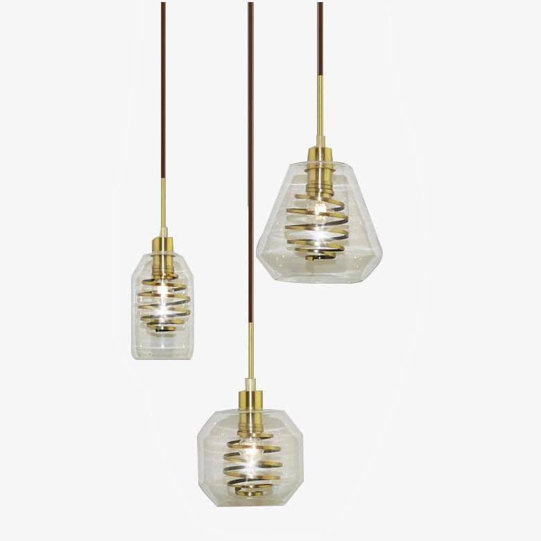 Suspension Design Verre & Spirale Dorée | Marco Lucetti