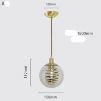 Suspension Design Verre & Spirale Dorée | Marco Lucetti A