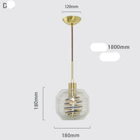Suspension Design Verre & Spirale Dorée | Marco Lucetti D