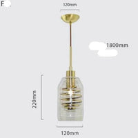 Suspension Design Verre & Spirale Dorée | Marco Lucetti E