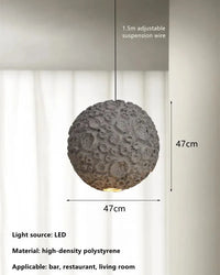 Suspension Designer japonais pour salon et salle à manger – Café et magasin Planet Grey | Marco Lucetti Blanc froid