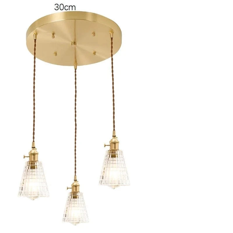 Suspension Diamond Glass LED Nordic Modern | Marco Lucetti 3 têtes / 4W (MAX100W)