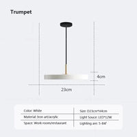 Suspension Discobright LED - Éclairage Moderne Suspendu - Décoration Luminaire Lustre | Marco Lucetti LPL124 Blanc 23cm / Gradation continue-RC