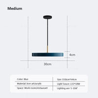 Suspension Discobright LED - Éclairage Moderne Suspendu - Décoration Luminaire Lustre | Marco Lucetti LPL124 Bleu 30cm / Gradation continue-RC