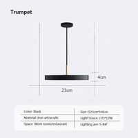 Suspension Discobright LED - Éclairage Moderne Suspendu - Décoration Luminaire Lustre | Marco Lucetti LPL124 Noir 23cm / Blanc chaud-Pas de RC