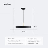 Suspension Discobright LED - Éclairage Moderne Suspendu - Décoration Luminaire Lustre | Marco Lucetti LPL124 Noir 30cm / Blanc chaud-Pas de RC