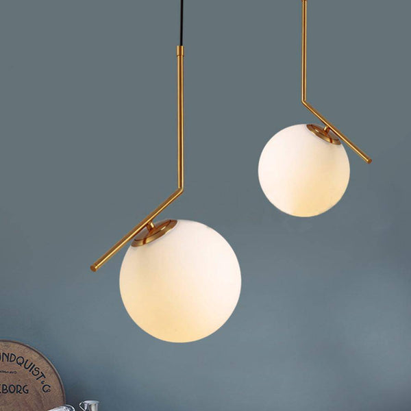 Suspension dorée à LED "Globe Light" | Marco Lucetti Doré et blanc