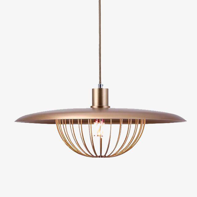 Suspension dorée en cage design | Marco Lucetti