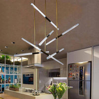 Suspension dorée en tube design chic | Marco Lucetti