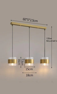 Suspension dorée en verre. | Marco Lucetti Transparent C / Blanc froid