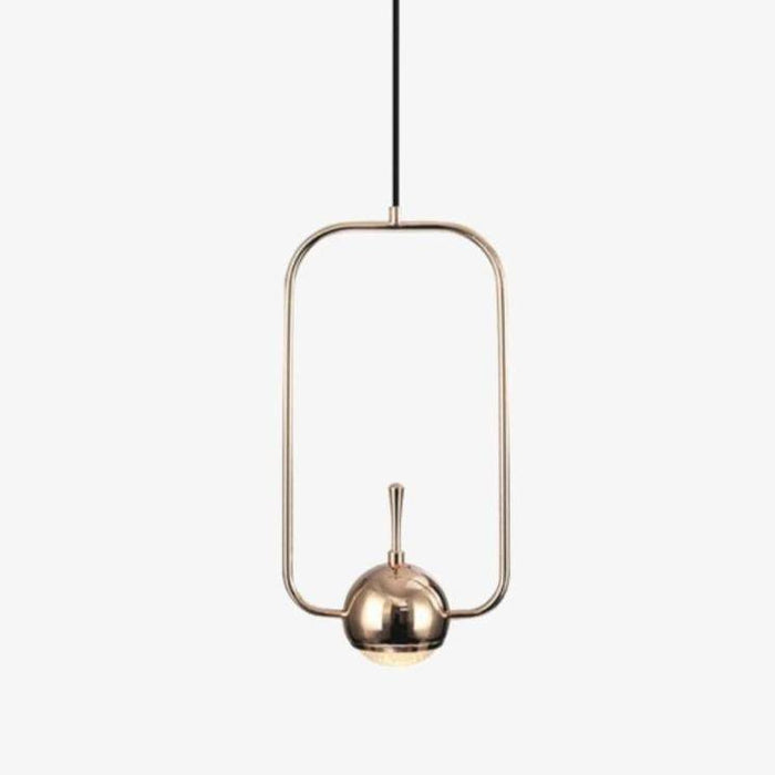 Suspension dorée LED aux formes design. | Marco Lucetti 20 x 40cm