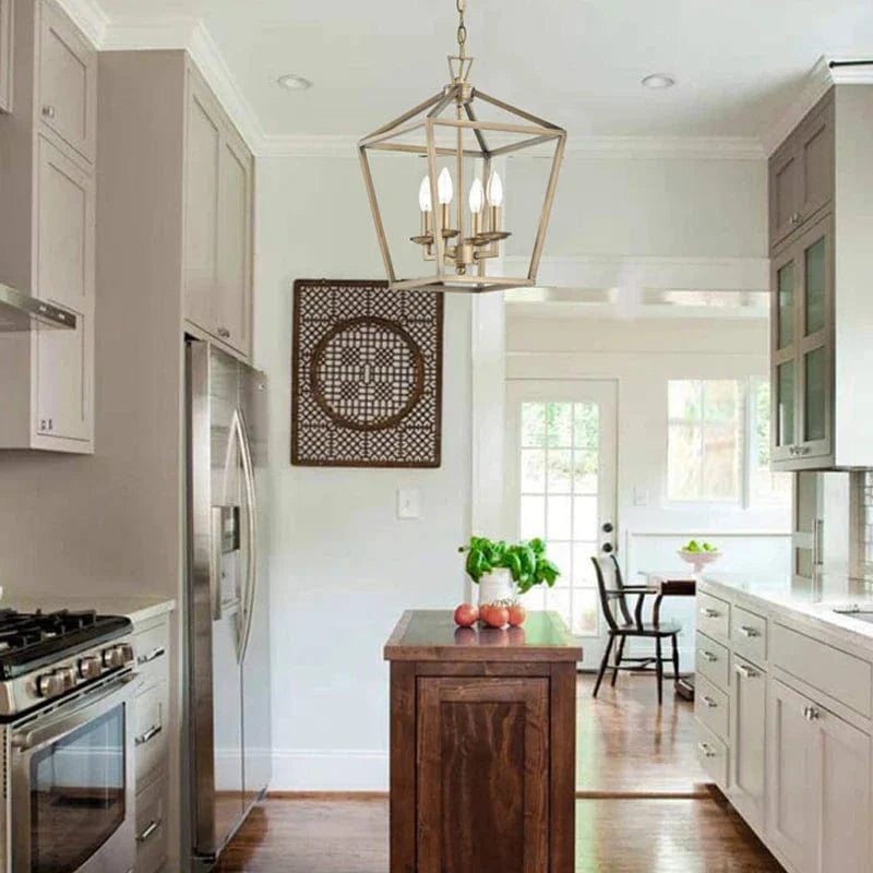 Suspension dorée LED BirdsCage | Marco Lucetti