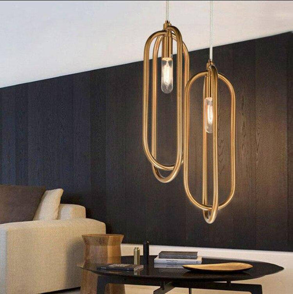 Suspension Double Boucle Dorée - Élégance et Style | Marco Lucetti