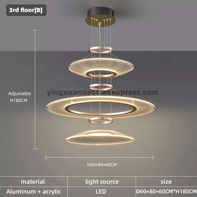 Suspension Double Lampes LED - Spécial Hôtel et Restaurant | Marco Lucetti D60CM D80CM D60CM
