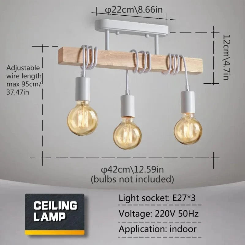 Suspension Double Usage en Bois Art Américain Rétro Décoratif | Marco Lucetti