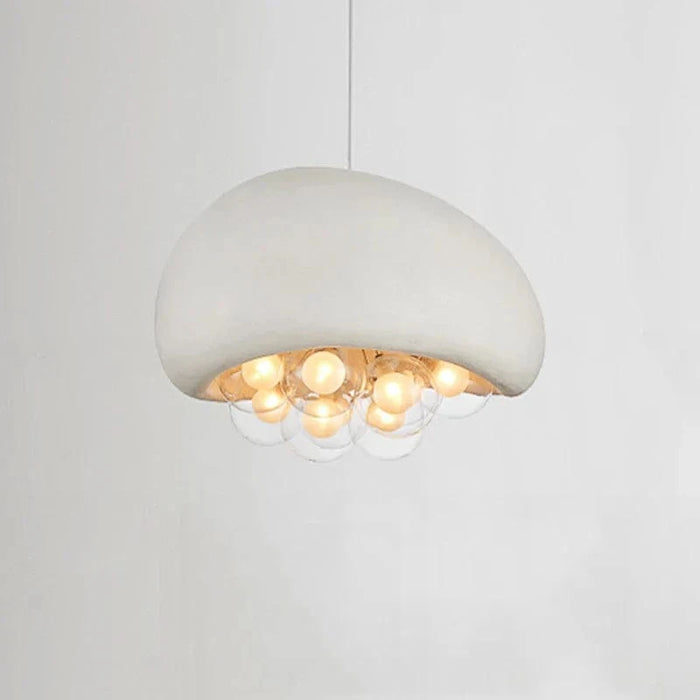 Suspension Droplight Wabi Sabi pour une salle à manger minimaliste et créative, couleur crème | Marco Lucetti