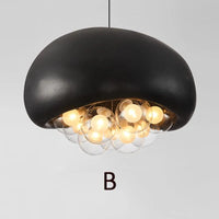 Suspension Droplight Wabi Sabi pour une salle à manger minimaliste et créative, couleur crème | Marco Lucetti B-Noir