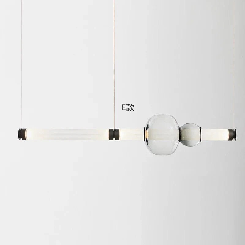 Suspension Duplex Moderne pour Hall avec Escalier en Verre | Marco Lucetti E 100 cm de longueur