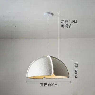 Suspension Éclairage acoustique Feutre Postmoderne Minimaliste Brandé pour Salon Chambre Salle à Manger | Marco Lucetti Beige 60cm