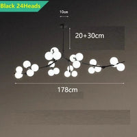 Suspension Éclairage Intérieur Nordique pour Escalier - Style Moderne | Marco Lucetti 24 têtes noires / Blanc froid