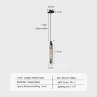 Suspension Éclat de Verre et Cuivre | Marco Lucetti PL862 Cuivre Noir / Blanc froid