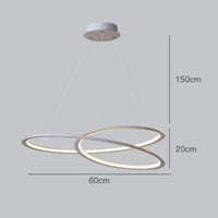 Suspension Élégance pour Salon | Marco Lucetti 60 cm blanc / Lumière neutre