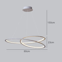Suspension Élégance pour Salon | Marco Lucetti 80 cm blanc / Lumière neutre