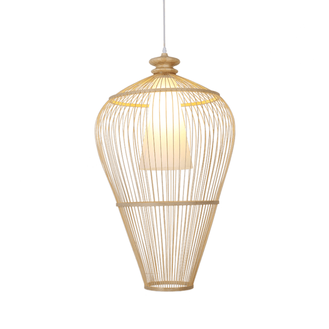 Suspension en bambou Cage Simple | Marco Lucetti Beige