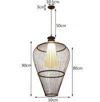 Suspension en bambou Cage Simple | Marco Lucetti Marron