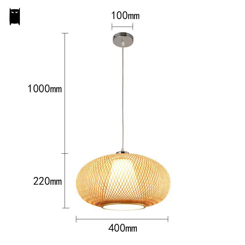 Suspension en bambou design - Boule ovale | Marco Lucetti