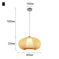 Suspension en bambou design - Boule ovale | Marco Lucetti