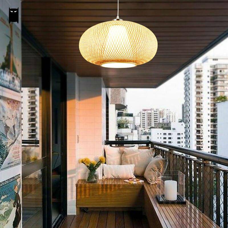 Suspension en bambou design - Boule ovale | Marco Lucetti