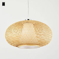 Suspension en bambou design - Boule ovale | Marco Lucetti