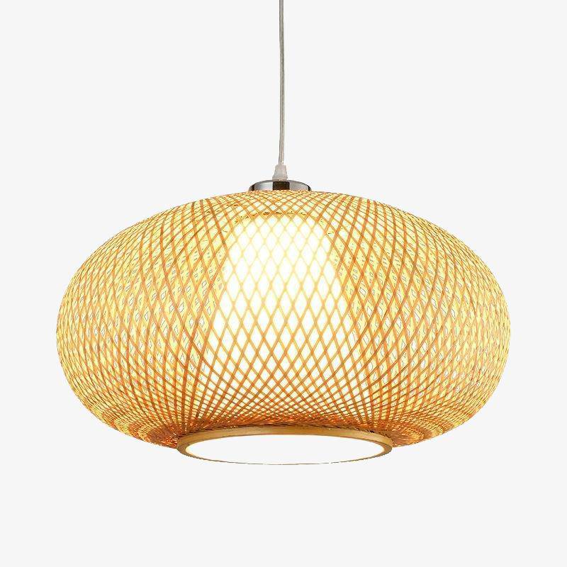 Suspension en bambou design - Boule ovale | Marco Lucetti