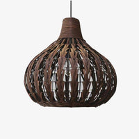 Suspension en bambou Rattan, couleur marron intense | Marco Lucetti Marron