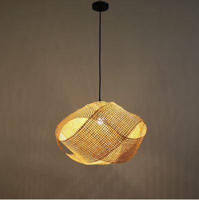 Suspension en bambou tressé "Bamboo Chic" | Marco Lucetti 50x40cm