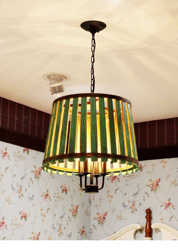 Suspension en bois antique - Modèle Tonneau | Marco Lucetti