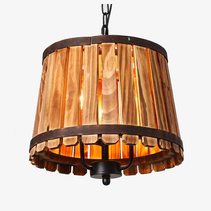 Suspension en bois antique - Modèle Tonneau | Marco Lucetti