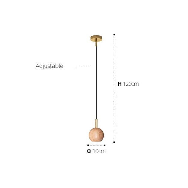 Suspension en bois arrondi Ornez | Marco Lucetti