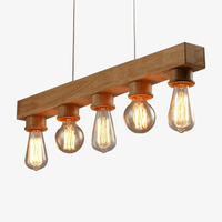 Suspension Bois Industrielle Miniluminescence.