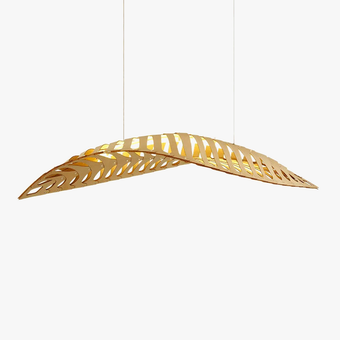 Lustre en bois à chevrons : Art moderne et design