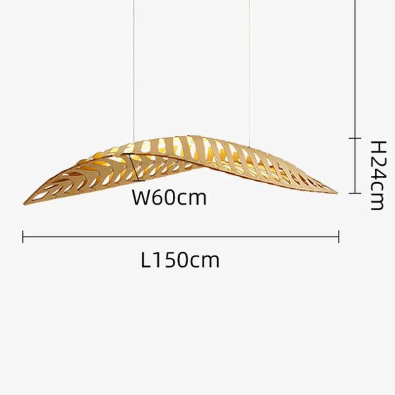Lustre en bois à chevrons : Art moderne et design