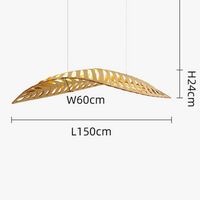 Lustre en bois à chevrons : Art moderne et design